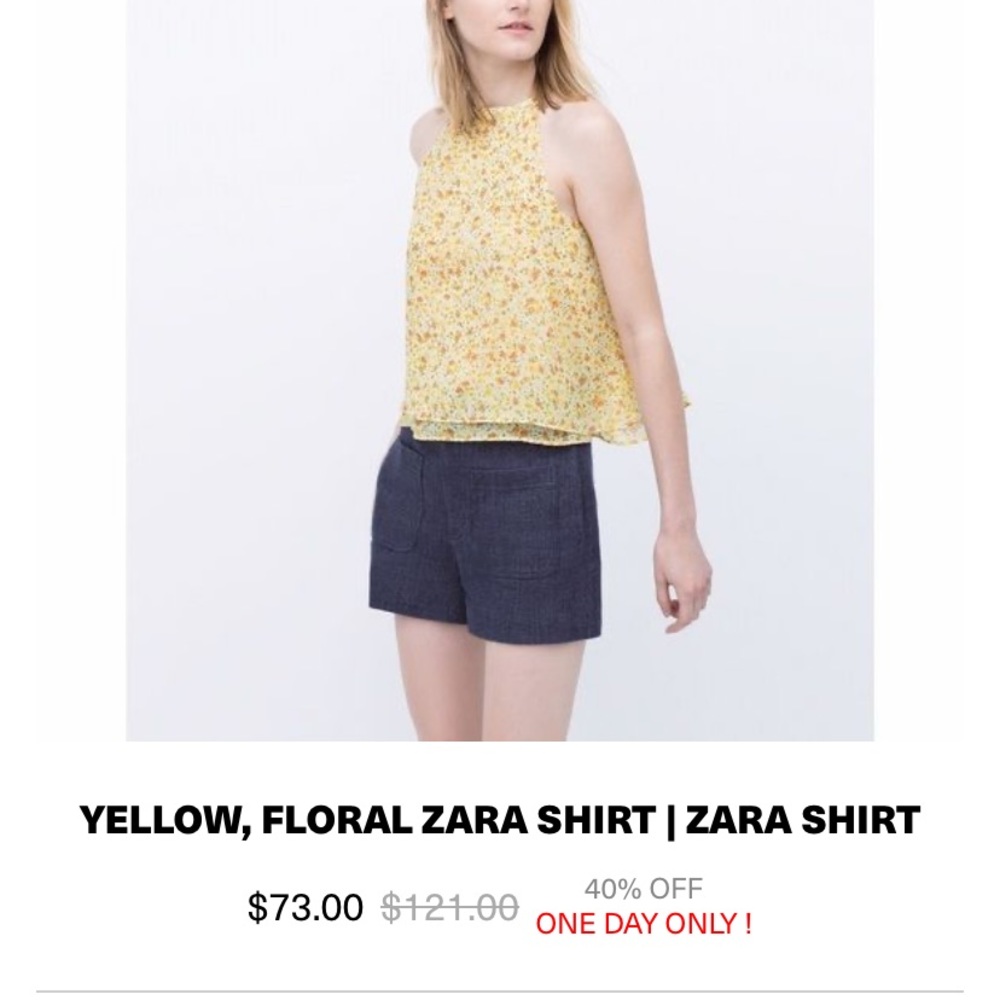 Floral Yellow Tank Top